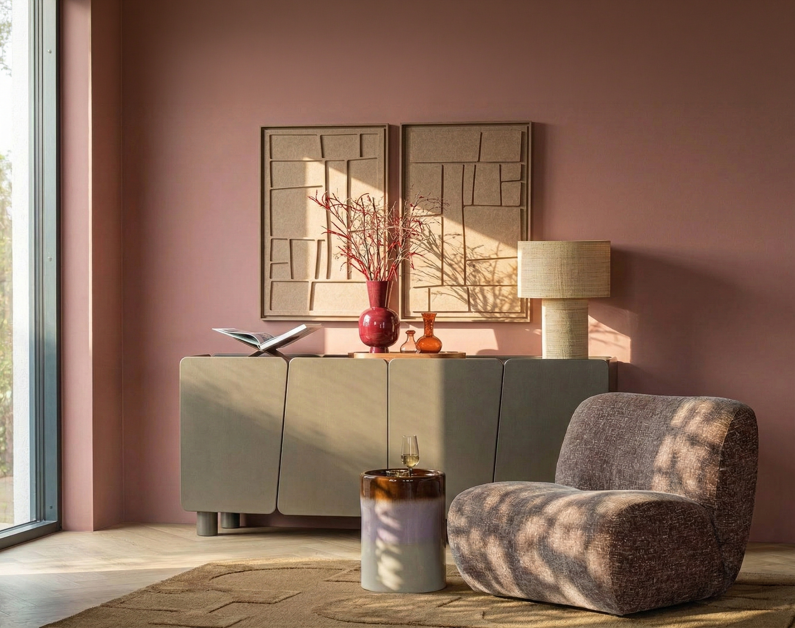 Artura Pale Sand 3D Filzkunst Paneel